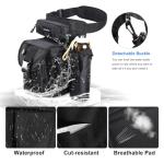 Jueachy Multifunctional Drop Leg Waist Bag Tactical Military Thigh Hip Outdoor Pack for Motorcycling Hiking Traveling Fishing Tool Pouch, Black