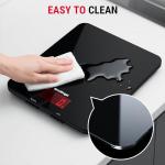 ACCUWEIGHT 201 Digital Kitchen Scales with Tempered Glass Platform (Batteries included), Electronic Weighing Food Scale with Backlit LCD, Multifunction for Office School Home Baking Cooking, 5kg/11lb