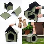 Pet Outdoor Villa - Waterproof Cat House Outdoor & Rainproof Dog & Cat House, Outdoors Cat Shelter Collapsible & Foldable Pet Shelter