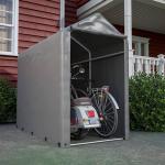 BIRCHTREE 1.8M*1M Garden Waterproof Anti-UV Bike Storage Tent Bicycle Motorcycle Shed Shelter Outdoor Backyard Steel Frame PE Cover Zipper Door Small Grey