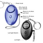 Personal Safety Alarms For Women,Reusable Police Approved 140DB Super-Loud! Siren, Small Personal Security Alarm with LED Light,Torch Keychain for Women, Girls, Children and Elderly.(Pack of 2)