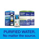 potable aqua Chlorine Dioxide Water Purification Tablets - 30 Count, Blue, (3093)
