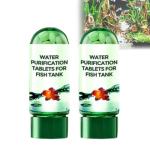 Powerful Aquarium Water Purification Tablet,Water Purification Tablets for Fish Tank,Remove All Kinds of Turbidity from Fish TankWater (2PC)