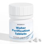 Water Purification Tablets (100 Count) - Emergency Water Treatment for Camping, Survival & Travel - Iodine-Free NaDCC Formula, No Chemical Aftertaste - Essential Addition to First Aid & Survival Kits