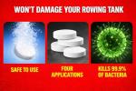 Rowing Machine Water Purification Tablets | Universal Water Rowing Machine Tank Cleaner | Safe, Eco-Friendly Formula | 4 Tablets