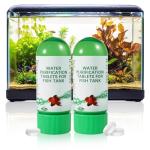 2 Pack Water Purification Tablets, Aquarium Water Conditioner for Fish and Aquatic Plant, Powerful Water Clarifier for Fish Tank, Odor and Impurity Remover, Easy to Use