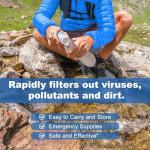 Water Tablets Purification for Drinking (100 Count) - Water Filtration System Survival for Camping, Boating, Hiking, Backpacking, Emergencies - Portable Water Treatment for Safe Drinking Anywhere