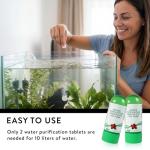 2 Pack Water Purification Tablets, Aquarium Water Conditioner for Fish and Aquatic Plant, Powerful Water Clarifier for Fish Tank, Odor and Impurity Remover, Easy to Use