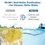 Well Water Purification Tablets – For Sulfur Odors, Rotten Egg Smell, Iron Buildup & Awful Sewer Smells – Improves Taste & Odor | Food-Grade Formula