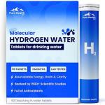 PHM Hydrogen Water Tubes, Tablets for Drinking Water - H2 Molecular Tabs | Magnesium Pills, Electrolytes Hydration Supplement to Support Healthy Aging & Energy Boost | 90 Tablets, 3 Months Supply