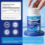 Natprime Hydrogen Water Tablets - H2 Molecular Hydrogen Tablets for Drinking Water with Magnesium, 12 PPM Mineral Supplements for Antioxidant, Mental Clarity, Cognitive, Recovery & Energy - 90 Counts