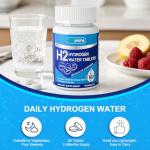 Natprime Hydrogen Water Tablets - H2 Molecular Hydrogen Tablets for Drinking Water with Magnesium, 12 PPM Mineral Supplements for Antioxidant, Mental Clarity, Cognitive, Recovery & Energy - 90 Counts