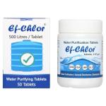 Ef-Chlor Overhead & Underground Water Tank Purification Tablets/Pills 1.67gm Jar of 50 Tablets Having 3 Years Shelf Life 1 Tablet Purifies 132 Gallons Water