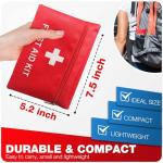 First Aid Kit for Home Car Travel 107 Piece Emergency Kits for Hiking Camping Small Trauma Kit for Boat Vehicle Lightweight Compact Pocket Aid Kit for Sports Outdoor Survival