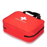 Jipemtra Red First Aid Bag Empty Travel Rescue Pouch First Responder Storage Compact Survival Medicine Bag for Car Home Office Kitchen Sport Outdoors