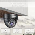 SANSCO 2MP HD CCTV Security Dome Camera, AHD 1920x1080p Pixels IP66 Weatherproof and Vandalproof, Add-on Wired Cam for DVR Video Surveillance System (Non-WiFi)