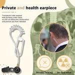 Retevis EEK009 Walkie Talkie Earpiece with PTT MIC, Radio Surveillance Headset, Covert Acoustic Tube Earpieces Compatible with RT668 RT619 RT617 RT618 RT24 RT27 BaoFeng UV-5R Two Way Radio(1 Pcs)