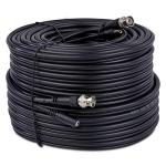 SSL 50M,60M,80M,100M RG59 BNC Video Power Cable For CCTV Camera DVR Surveillance Security System Black/White Extension Lead