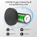 132G Voice Recorder (9800 Hours) - Elasound Voice Recorder with Triple Intelligent AI Noise Cancellation, Portable Audio Recorder for Work, Conference, Meeting 【100H in