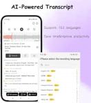 LemoVoz AI Voice Recorder with Transcription, Meeting Recorder for Professionals - 64GB, APP Control, Cloud Storage, AI Note Taker with 152 Languages Supported for Lectures,Meetings,interviews