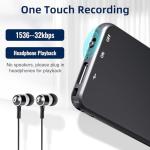 Vandlion 64GB Voice Recorder, 1536Kbps Digital Voice Activated Recorder with 35 Hours Recording, Noise Reduction for Meetings Interviews Lectures Class