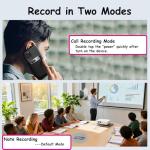 LemoVoz AI Voice Recorder with Transcription, Meeting Recorder for Professionals - 64GB, APP Control, Cloud Storage, AI Note Taker with 152 Languages Supported for Lectures,Meetings,interviews