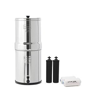 Royal Berkey Gravity-Fed Water Filter System 3.25 Gallon with 2 Black Berkey Elements, 2 PF-2 Fluoride and Arsenic Reduction Elements