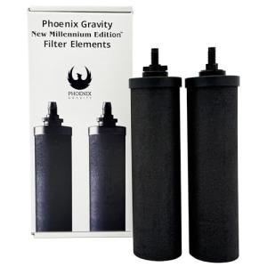 Berkey - Phoenix Gravity New Millennium Edition Water Filter Elements (Set of 2) - NMCL Endorsed Replacement in Lieu of Black Berkey Elements BB9-2