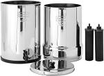 Crown Berkey Gravity-Fed Stainless Steel Countertop Water Filter System 6 Gallon with 2 Authentic Black Berkey Elements BB9-2 Filters