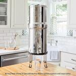 Medium Berkey Base Stainless Steel Stand Raises Your Big Berkey Water Filter System 6" Above Countertop for Easier Dispensing of Filtered Water