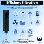 Berkey - Phoenix Gravity New Millennium Edition Water Filter Elements (Set of 2) - NMCL Endorsed Replacement in Lieu of Black Berkey Elements BB9-2