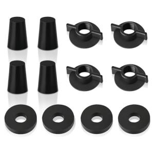 PIHIL Replacement Kit for Berkey Water Filter System Elements,Suited for Berkey Gravity Filter System and Black Activated Carbon Water Filters, 4 Washers, 4 Wing nuts and 4 Silicone Blocking Plugs