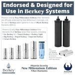 Berkey - Phoenix Gravity New Millennium Edition Water Filter Elements (Set of 2) - NMCL Endorsed Replacement in Lieu of Black Berkey Elements BB9-2