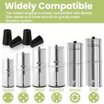 PIHIL Replacement Kit for Berkey Water Filter System Elements,Suited for Berkey Gravity Filter System and Black Activated Carbon Water Filters, 4 Washers, 4 Wing nuts and 4 Silicone Blocking Plugs