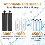 Water Filter Replacement for Berkey®, 2 Black Carbon Filters and 2 Fluoride Filters Compatible with Berkey® Gravity Water Filter System