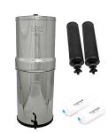 Crown Berkey Gravity-Fed Water Filter System 6 Gallon with 2 Black Berkey Elements, 2 PF-2 Fluoride and Arsenic Reduction Elements