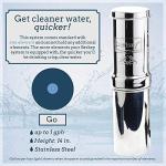 Go Water Filter Kit with 1 Qt. Berkey Gravity Fed Water Filter System, Sport Bottle and Black Primer