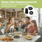 PIHIL Replacement Kit for Berkey Water Filter System Elements,Suited for Berkey Gravity Filter System and Black Activated Carbon Water Filters, 4 Washers, 4 Wing nuts and 4 Silicone Blocking Plugs