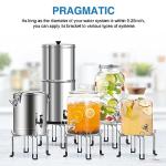 Gravity-Fed Water Filter System Stand, Detachable Stainless Steel Stand Compatible with Berkey Water Filter System Countertop, 9.25" Diameter by 5.9" Tall