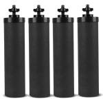 SUPER.BDACC Water Filter Silver Infused Replacement for Berkey® BB9-2® Black Carbon Block Filters System,Compatible with Berkey® Gravity Countertop Purification Elements,Pack of 4