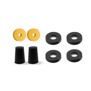 Replacement Kit for Berkey Water Filter System Elements - 2 Yellow/4 Black Washers & 2 Silicone Blocking Plugs Compatible with Berkey Gravity Filtration System and Black Activated Carbon Water Filters