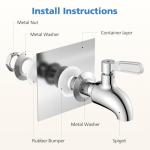 Beverage Dispenser Replacement Spigot, Stainless Steel Water Dispenser Replacement Faucet Compatible with Berkey Water Filter Systems & Other Gravity Filter Tank