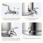 Beverage Dispenser Replacement Spigot, Stainless Steel Water Dispenser Replacement Faucet Compatible with Berkey Water Filter Systems & Other Gravity Filter Tank