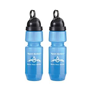 Berkey 2-Pack of Sport Water Filter Bottles Ideal for Everyday Use on the Go—Driving, Sports, Exercise, Travel, Home, Work, School and Play