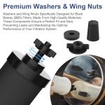 Replacement Kit for Berkey Water Filter- Compatible with Berkey Gravity Water Filters & Black Carbon Filters, Water Filter Hole Blocking Plugs Parts- 4 Set Wing Nuts, Washers & Silicone Blocking Plugs