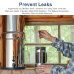 Replacement Kit for Berkey Water Filter- Compatible with Berkey Gravity Water Filters & Black Carbon Filters, Water Filter Hole Blocking Plugs Parts- 4 Set Wing Nuts, Washers & Silicone Blocking Plugs