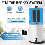 Silicone filter cartridge plugs are compatible with Berkey® water filters - leak-proof replacement plugs, compatible with all Berkey® models, easy to install - 8-piece set of sealing plugs