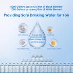 Gunneran Berkey Gravity Water Filter Replacement, 2 Black Carbon Filters & 2 White Fluoride Filters, Compatible with Berkey Purifiers, Pack of 4 ﻿