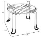 Gravity-Fed Water Filter System Stand, Detachable Stainless Steel Stand Compatible with Berkey Water Filter System Countertop, 9.25" Diameter by 5.9" Tall