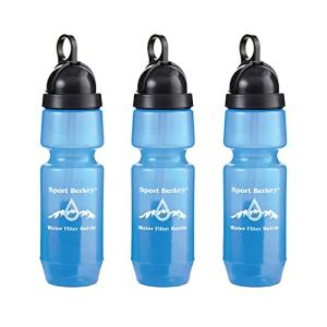 Berkey 3-Pack of Sport Water Filter Bottles Ideal for Off-Grid, Emergencies, Hiking, Camping, Traveling and Everyday Use at Home, Work or School